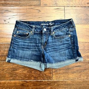 American Eagle Cuffed Denim Shorts